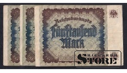 Germany, Set of 3 banknotes, 5000 Mark, F