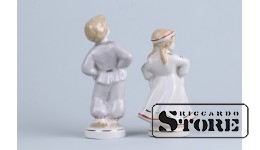 Статуэтка, Народный танец, Рига , Рижская фарфоровая фабрика, 50-е годы , 13 см