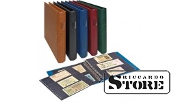 LINDNER banknote album with black interleaves — light brown.