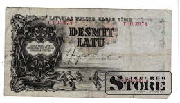 Latvijos banknotas 1937 10 latų #BLV2583