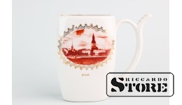 Кружка для минеральной воды с изображением панорамы Риги, фарфор, Рига, Рижская фарфоро-фаянсовая фабрика, 60е годы, первый сорт