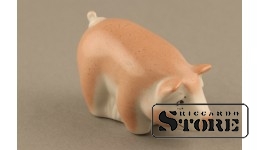 Статуэтка, Поросенок, фарфор, Рига, Рижская фарфоровая фабрика, 1970 г., 4.2 см