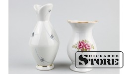 Вазы, фарфор, Рига, Рижская фарфоро-фаянсовая фабрика, 50е годы  , 10 см , 12 см ,  CSA692