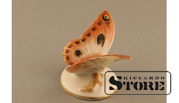 Cтатуэтка, Бабочка, фарфор,Рига, Рижская фарфоровая фабрика, 50-е годы , 6 см, Золотое клеймо