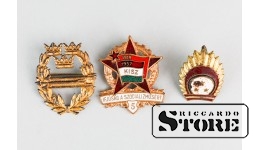 Набор значков, серебро, металл, Швеция, Венгрия, ЛР, 1957 год