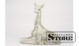 статуэтка, жираф, фарфор, Рига , Рижская фарфоровая фабрика, 50-е годы , 9.5 см, 1-ый сорт