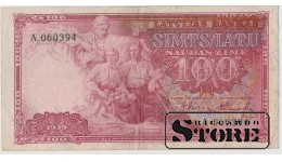 BANKNOTE , LATVIA, 100 LATI 1939 GADS - A060394