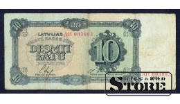 BANKNOTE, LATVIA, 10 Lati 1934 gads - AH 003003