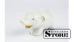 figūriņa sivēns. Rīgas porcelāna fabrika, 1950tie gadi, 2.8 cm