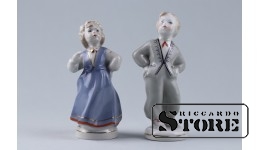 статуэтка, Народный танец, Рига , Рижская фарфоровая фабрика, 50-е годы , 13 см