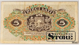 Latvija, 5 lats, 1940 m., VF, C115248