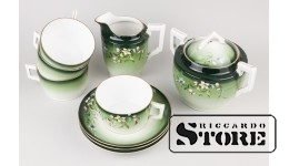 Сервиз чайный, фарфор, Рига, Фабрика М.С Кузнецова, 1937-1940 год CSA168