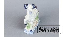 Статуэтка барашек, фарфор, кобальт, винтаж, CSA923
