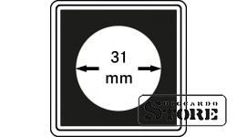 Monētu kapsulas CARRÉE 31 mm, komplektā 4 gab.