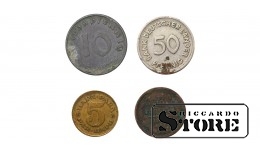 Set of 4 coins 1943, 1949
