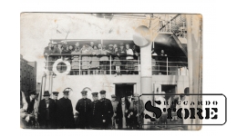 Старинная открытка "Фото на судне" CSA18