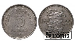 Эстония, 5 марок, 1922. год, Никелевая бронза