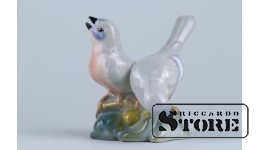 Статуэтка, Птички , фарфор, Рига , Рижская фарфоровая фабрика, 50-е годы , 7,5см