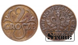 Польша 2 гроши, 1934. год, бронза