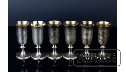 Set of silver glasses, 916 standart, USSR