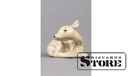 Статуэтка, Теленок , фарфор, Рига , Рижская фарфоровая фабрика, 4,5 см