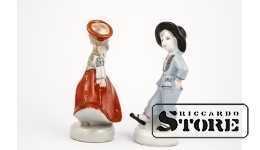 Figūriņa Dejotāji. Rīgas porcelāna fabrika. Modelis - L.Novoženets. 1950tie gadi. 11 cm