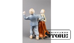 Статуэтка, Народный танец, фарфор, Рига ,Рижская фарфоровая фабрика, автор модели - Илга Ванага, 50-е годы , 13.5 см