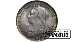 Apvienotā Karaliste, 1 šillings, 1897. gads, NGC MS 63
