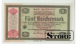 Germany  5 Reichsmark 1934  Pick - 207 UNC