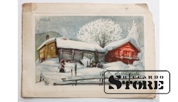Винтажная открытка. Зима. 20 в. #NT344