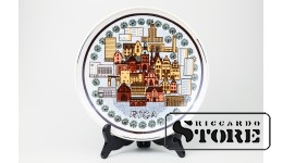 ФАРФОР, ДЕКОРАТИВНАЯ ТАРЕЛКА "Рига" ,РИГА, РИЖСКАЯ ФАРФОРОВАЯ ФАБРИКА, 24 Ø
