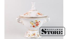 Конфетница с крышкой, фарфор, Рига, фабрика Кузнецова, Латвия, 1937 год