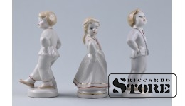 Статуэтка, Танцоры, фарфор, Рига ,Рижская фарфоровая фабрика, 50-е годы, 13см