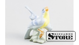 Статуэтка, Птички , фарфор, Рига , Рижская фарфоровая фабрика, 50-е годы , 7,5см CSA724