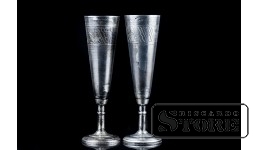 Серебряные бокалы, 875 проба ,89 г , СССР CSA763