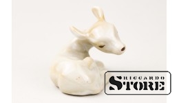 Статуэтка, Теленок , фарфор, Рига , Рижская фарфоровая фабрика, 4,5 см