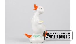 Статуэтка Утёнок, Фарфор, Рига,  Рижская фарфоро-фаянсовая фабрика, 50-е годы, высота 8,2см, Первый сорт CSA148