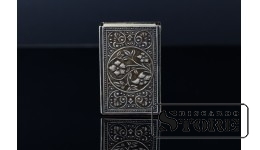 Серебряных футляр для коробка спичек, 875 проба,25 г ,  СССР
