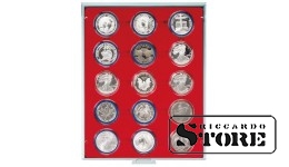 Raudonos spalvos veliūrinis dėklas 2515E (Ø51 mm).