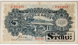 Latvia 5 Latu 1940 VF E 032131