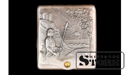 Спичечный коробок, серебро, 875 проба, Латвия, 1930е годы
