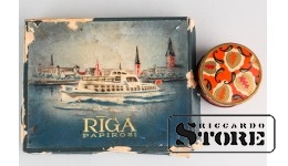Коробочки от папирос "Рига" и от пудры, картон, СССР/Латвия