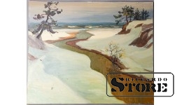 Живопись, Устье реки зимой, Владимир Свиклис, 1983 год, 50x61.5cm CSA1073