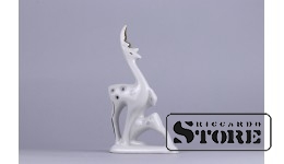 Cтатуэтка , Олени, фарфор,Рига, Рижская фарфоровая фабрика, 50-е годы , 20см