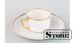 Чашка и блюдце, фарфор, Рига, фабрика Кузнецова, 1934-1939 год, Латвия