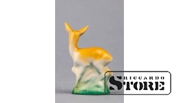 Статуэтка, Олененок , фарфор, Рига , Рижская фарфоровая фабрика, 70-е годы , 5,8см