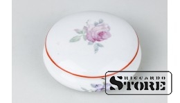 Фарфор , Шкатулка ,Рига, Рижская фарфоровая фабрика , Ø 9,5 CM