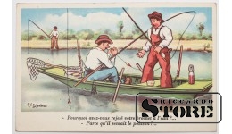 Vintage postcard Fishing. 20th century # NT228