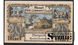 Memel, 20 Mark,1922, XF