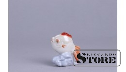 Статуэтка, Рыбка , фарфор, Рига , Рижская фарфоровая фабрика, 60-е годы , 51 мм